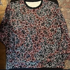 Stylish Black and Red scattered ThnkTwce Graphic logo Men's Sweater
